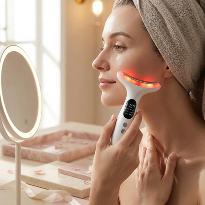GlowLift Pro™ – 7-Kleuren LED & EMS Gezichts- en Nekverzorging