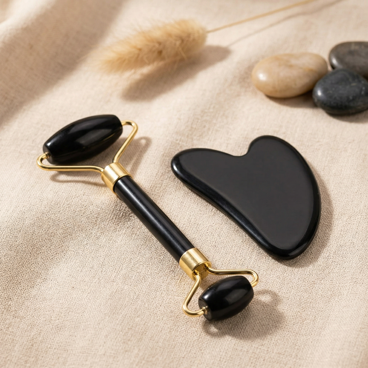 Obsidian Glow Roller™ – Luxe Gezichtsmassage Tool